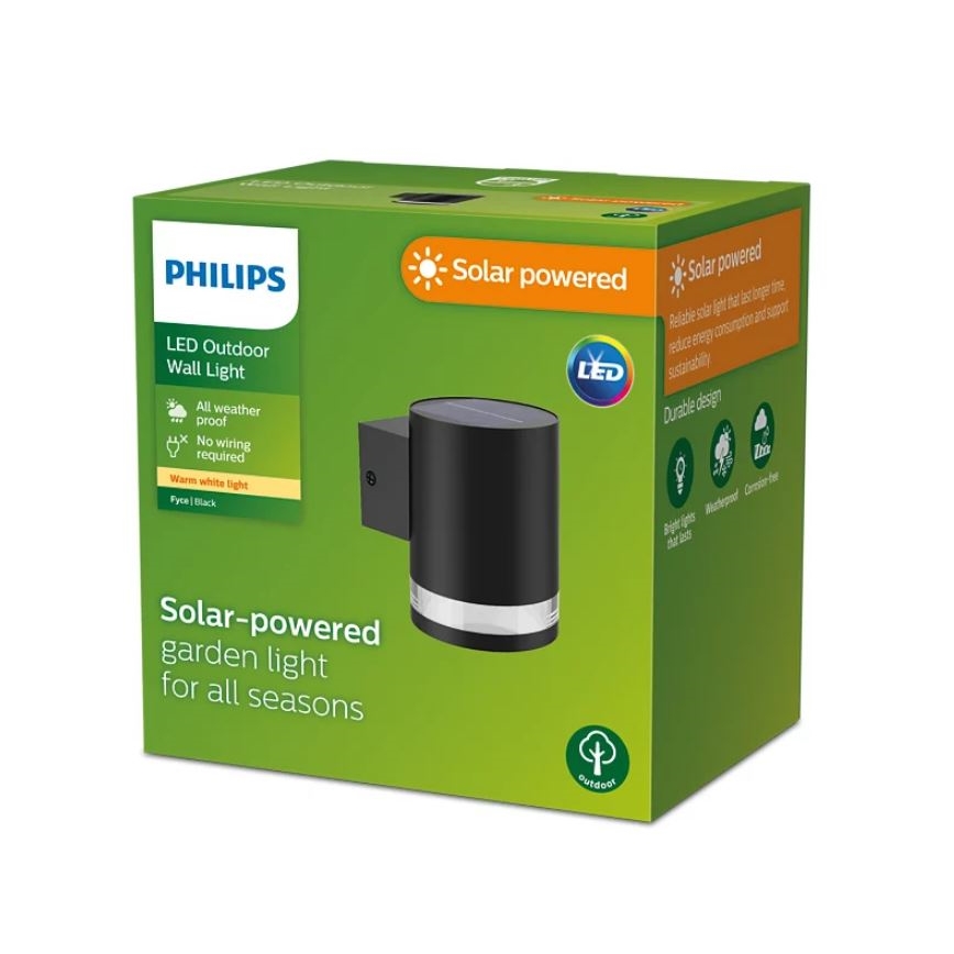 Philips - LED Solární nástěnné svítidlo FYCE LED/1,5W/3,7V 1200 mAh IP44