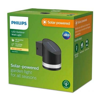 Philips - LED Solární nástěnné svítidlo FYCE LED/1,5W/3,7V 1200 mAh IP44