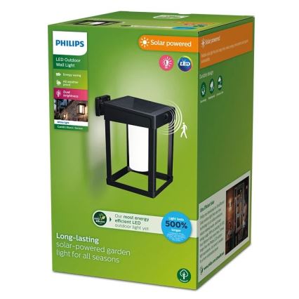 Philips - LED Solární nástěnné svítidlo se senzorem pohybu a soumraku CAMILL LED/1,4W/3,7V 2000 mAh IP44