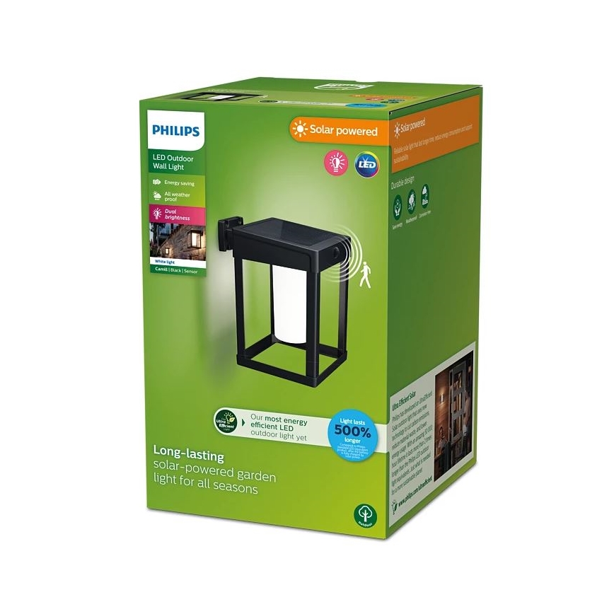 Philips - LED Solární nástěnné svítidlo se senzorem pohybu a soumraku CAMILL LED/1,4W/3,7V 2000 mAh IP44