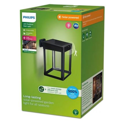 Philips - LED Solární nástěnné svítidlo se senzorem pohybu a soumraku CAMILL LED/1,4W/3,7V 2000 mAh IP44