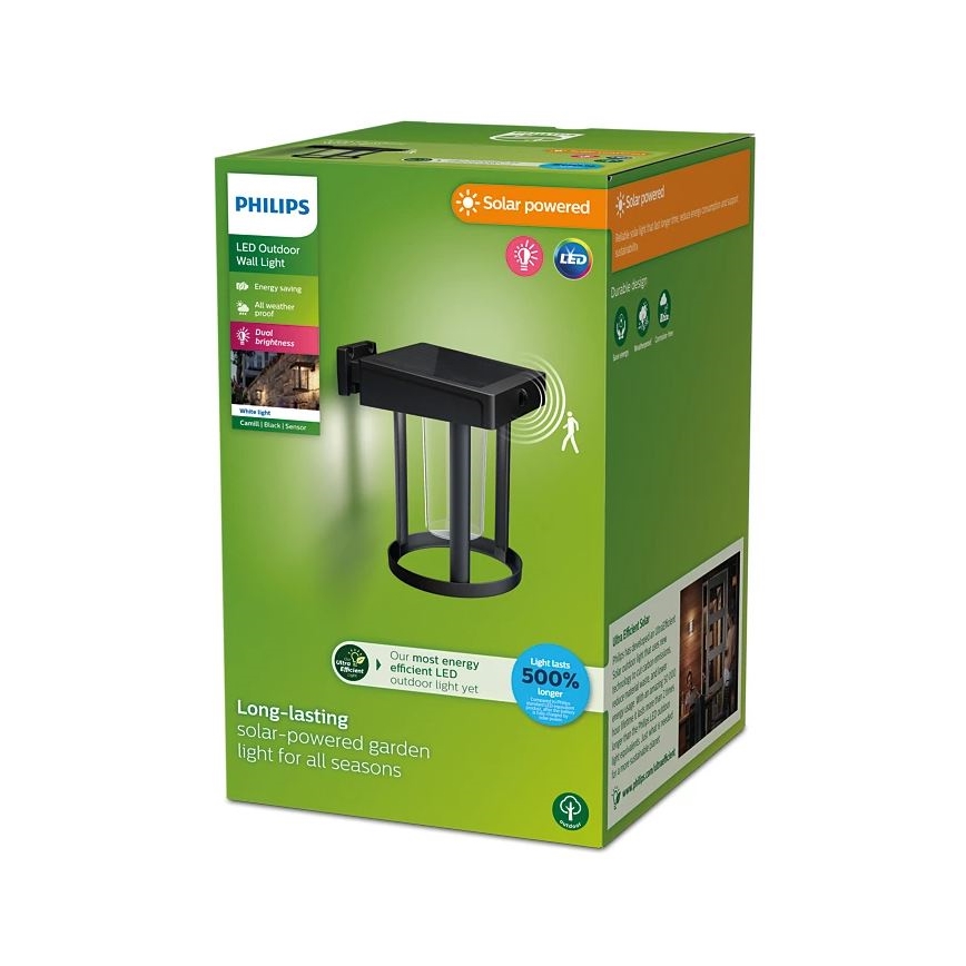 Philips - LED Solární nástěnné svítidlo se senzorem CAMILL LED/1,4W/3,7V 2000 mAh IP44