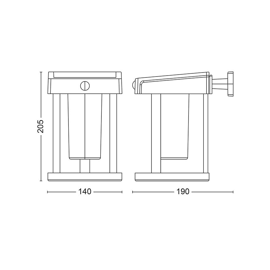 Philips - LED Solární nástěnné svítidlo se senzorem CAMILL LED/1,4W/3,7V 2000 mAh IP44