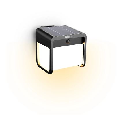 Philips - LED Solární nástěnné svítidlo se senzorem EZRA LED/1,8W/3,7V 2600 mAh 3000K IP44