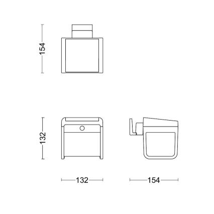 Philips - LED Solární nástěnné svítidlo se senzorem EZRA LED/1,8W/3,7V 2600 mAh 3000K IP44