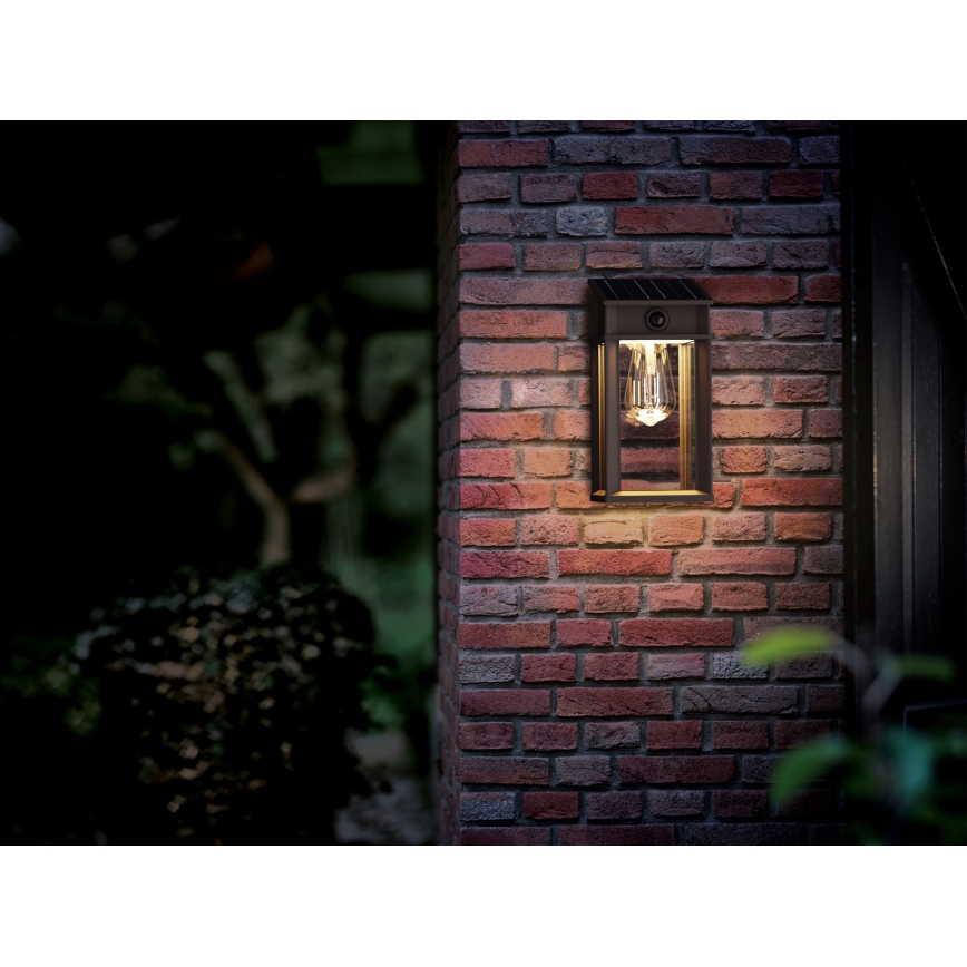 Philips - LED Solární nástěnné svítidlo se senzorem GERI LED/3,2W/3,7V 2700K IP44