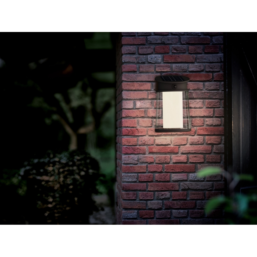 Philips - LED Solární nástěnné svítidlo se senzorem JUDA LED/3,2W/3,7V 2600 mAh 4000K IP44
