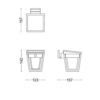 Philips - LED Solární nástěnné svítidlo se senzorem NISSA LED/1,8W/3,7V 2600 mAh 3000K IP44