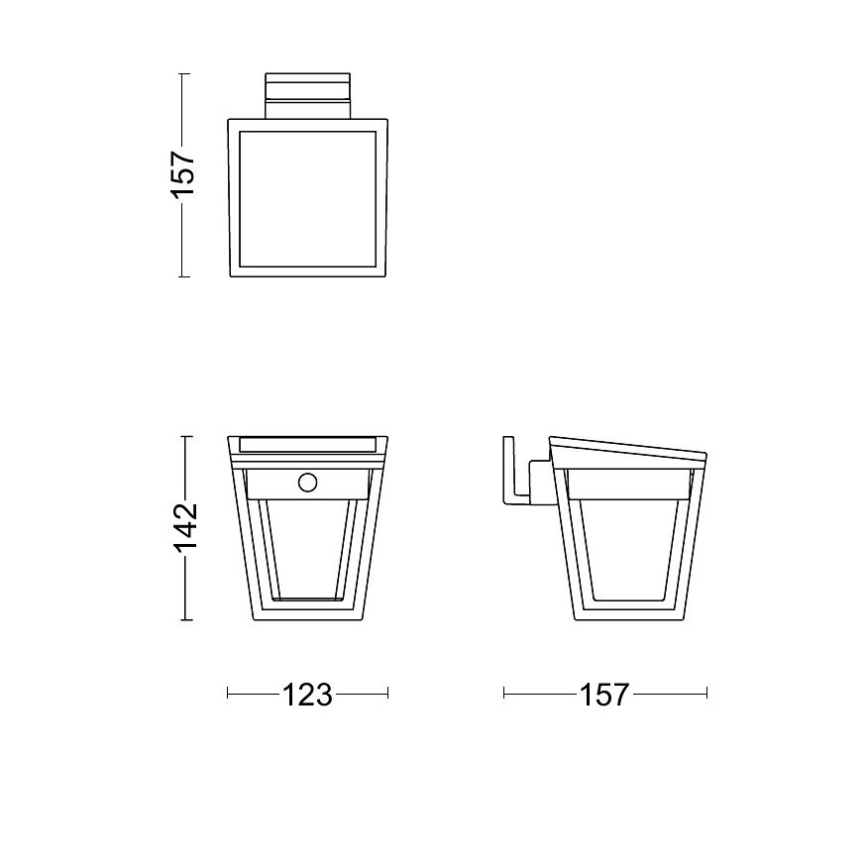 Philips - LED Solární nástěnné svítidlo se senzorem NISSA LED/1,8W/3,7V 2600 mAh 3000K IP44