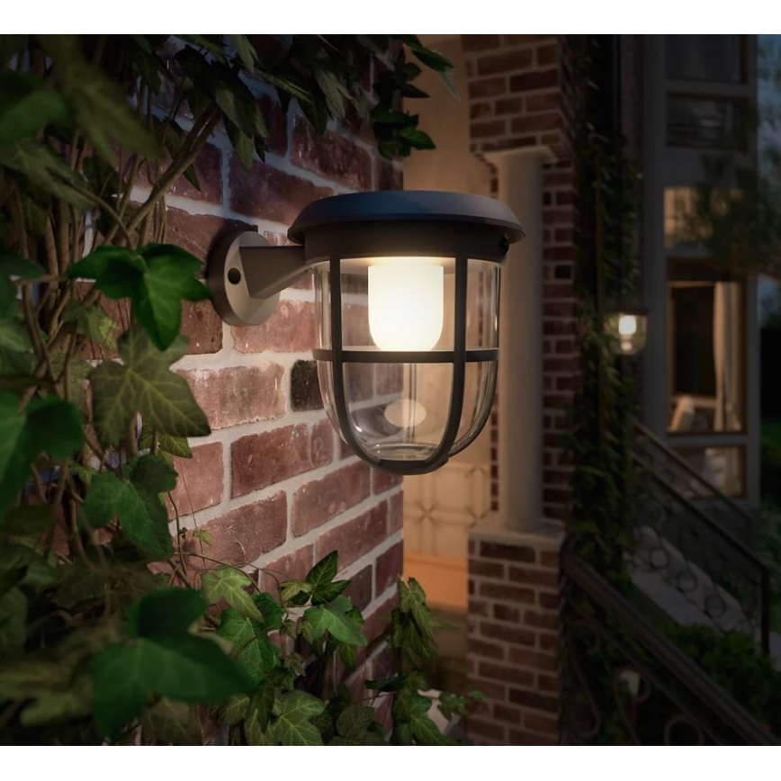Philips - LED Solární nástěnné svítidlo se senzorem RADII LED/1,3W/3,7V 2000 mAh 3000K IP44