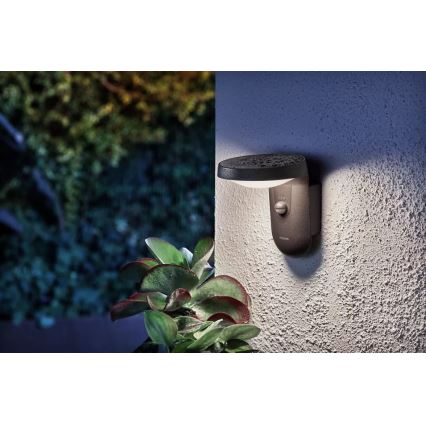 Philips - LED Solární nástěnné svítidlo se senzorem LED/1,2W/4V 1800 mAh 3000K IP44