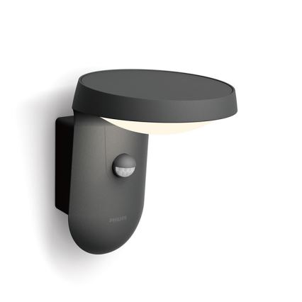 Philips - LED Solární nástěnné svítidlo se senzorem LED/1,2W/4V 1800 mAh 3000K IP44