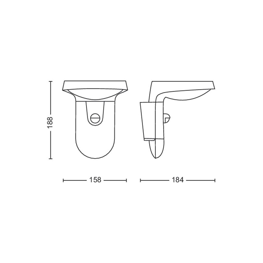 Philips - LED Solární nástěnné svítidlo se senzorem pohybu a soumraku LED/1,2W/4V 1800 mAh 3000K IP44