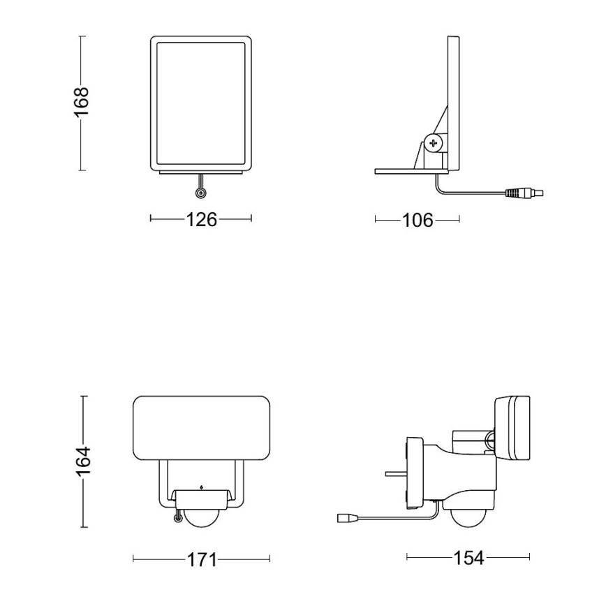 Philips - LED Solární nástěnné svítidlo se senzorem TYLUS LED/6W/3,7V 2600 mAh 5000K IP44