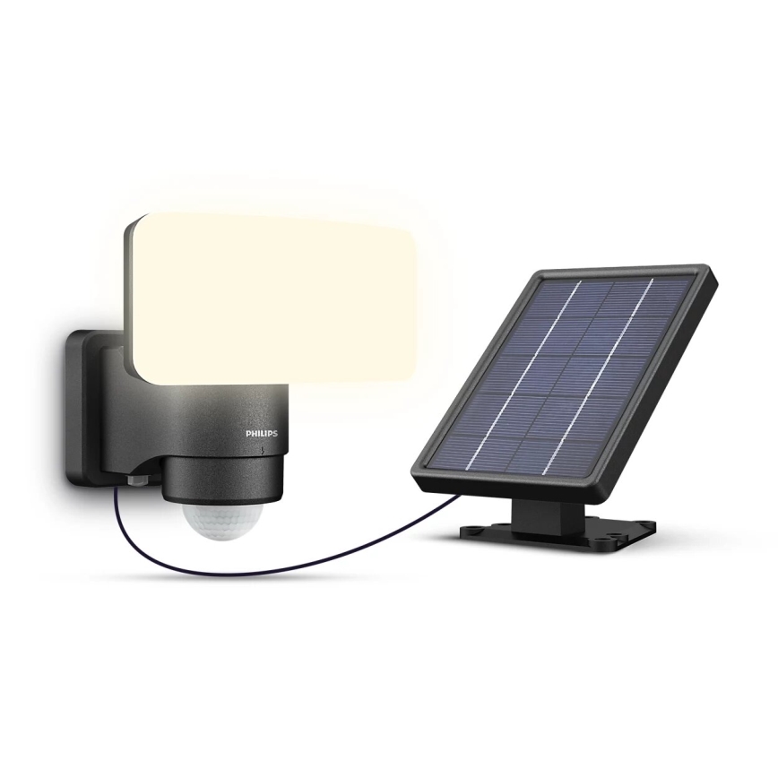 Philips - LED Solární nástěnné svítidlo se senzorem TYLUS LED/6W/3,7V 2600 mAh 5000K IP44