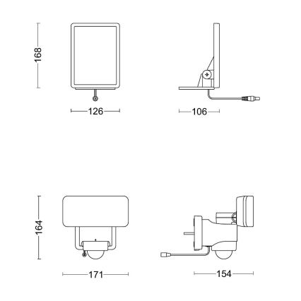 Philips - LED Solární nástěnné svítidlo se senzorem TYLUS LED/6W/3,7V 2600 mAh 5000K IP44