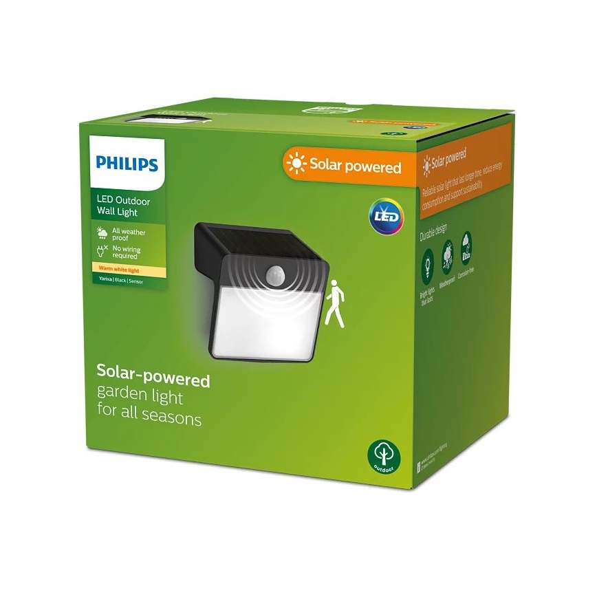 Philips - LED Solární nástěnné svítidlo se senzorem YARIXA LED/2,2W/3,7V 600 mAh IP44