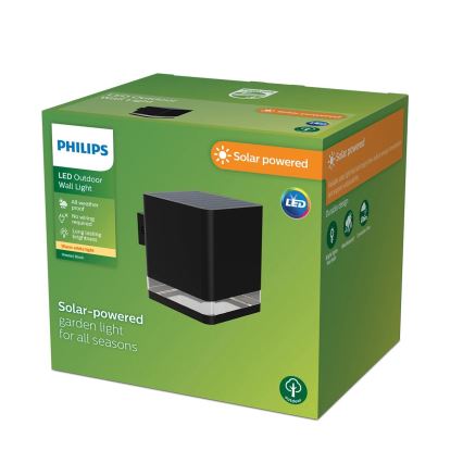 Philips - LED Solární nástěnné svítidlo VIRONA LED/1,8W/3,7V 2600 mAh 2700K IP44