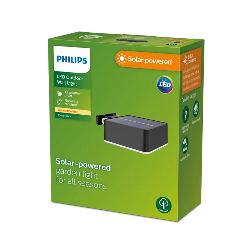 Philips - LED Solární nástěnné svítidlo VYNCE LED/1,5W/3,7V 1500 mAh IP44