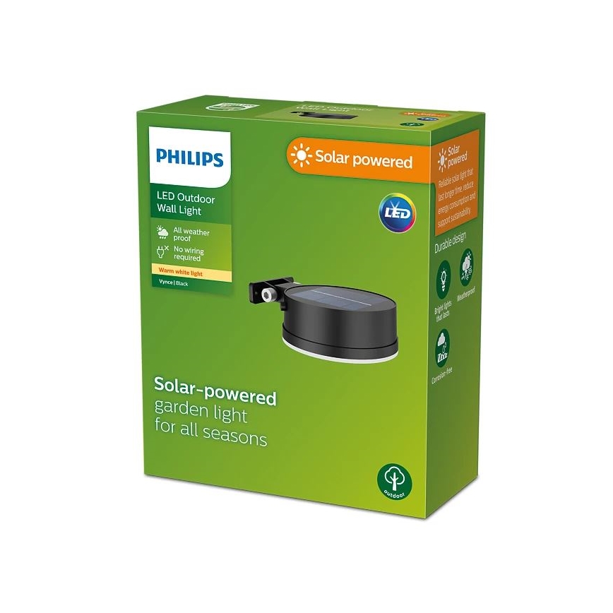 Philips - LED Solární nástěnné svítidlo VYNCE LED/1,5W/3,7V IP44