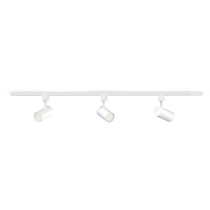 Philips - LED RGBW Stmívatelné bodové svítidlo v lištovém systému EASYLINK HUE 3xGU10/4,7W/230V 2200-6500K 1m bílá + Hue bridge