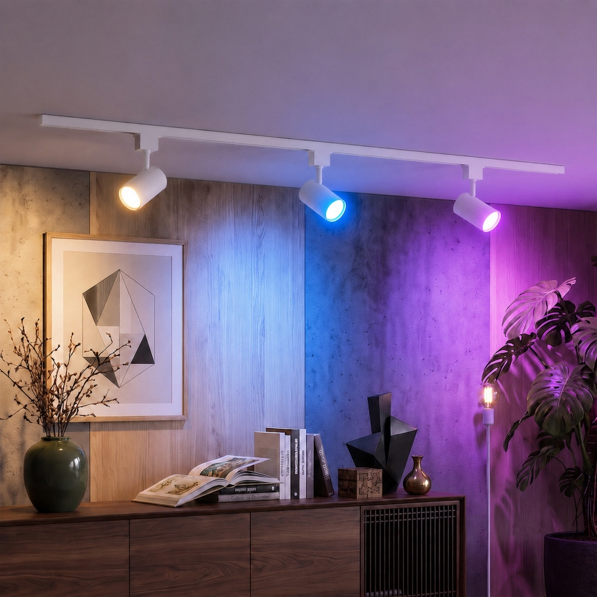 Philips - LED RGBW Stmívatelné bodové svítidlo v lištovém systému EASYLINK HUE 3xGU10/4,7W/230V 2200-6500K 1m bílá