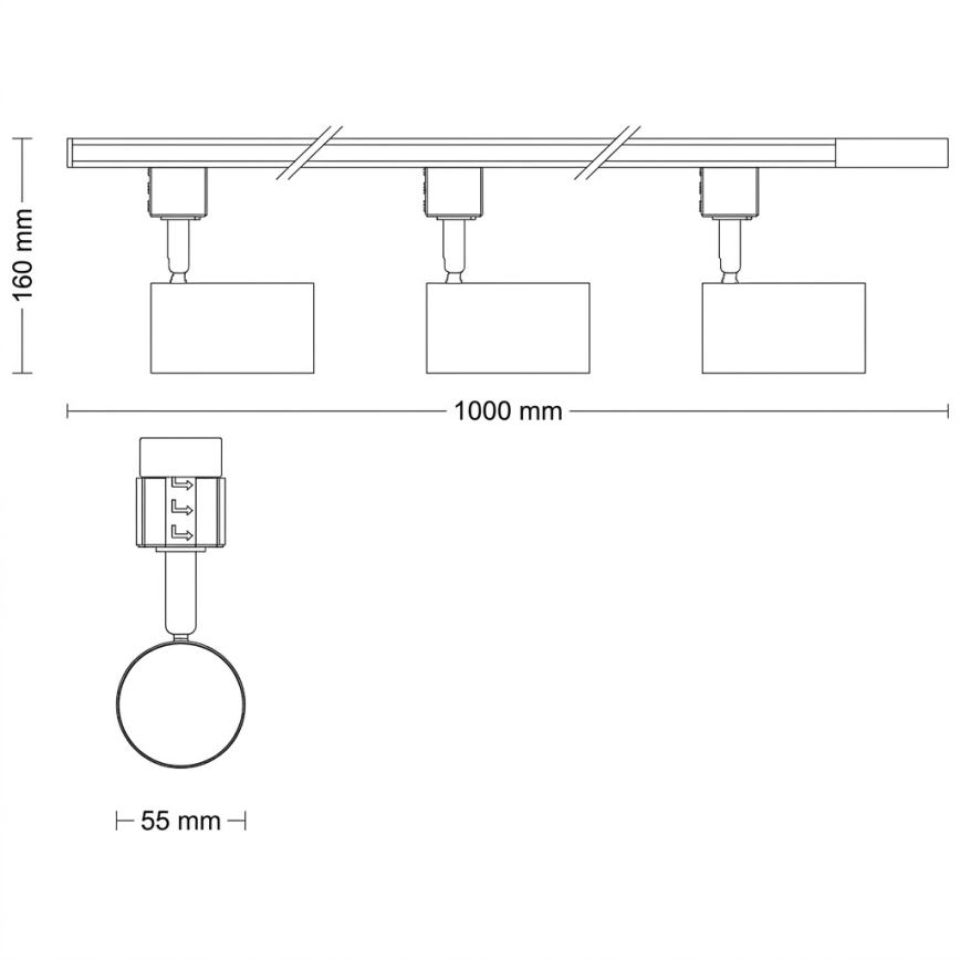 Philips - LED RGBW Stmívatelné bodové svítidlo v lištovém systému EASYLINK HUE 3xGU10/4,7W/230V 2200-6500K 1m bílá