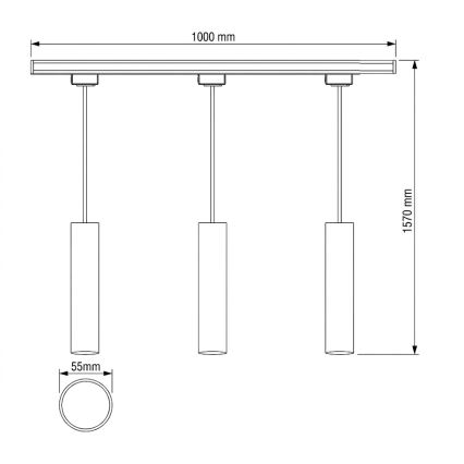 Philips - LED RGBW Stmívatelný lustr na lanku v lištovém systému EASYLINK HUE 3xGU10/4,7W/230V 2200-6500K 1m černá
