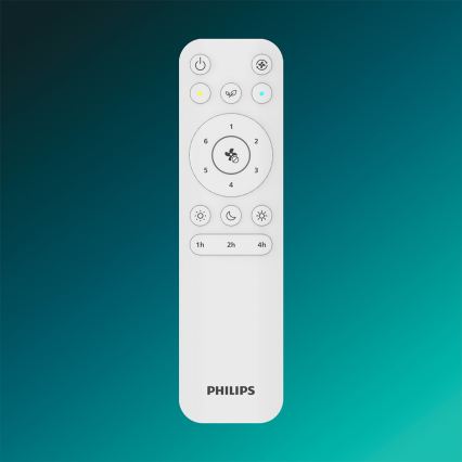 Philips - LED Stmívatelný stropní ventilátor OLAS LED/24W/230V pr. 132 cm černá/hnědá + dálkové ovládání