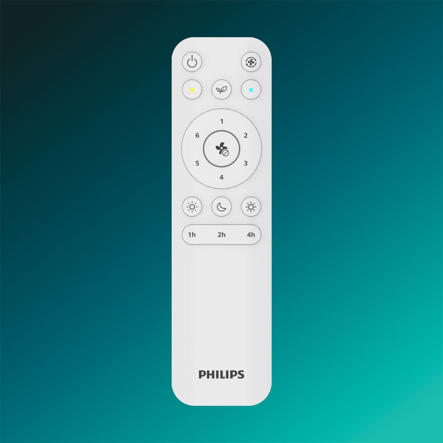 Philips - LED Stmívatelný stropní ventilátor OLAS LED/24W/230V pr. 132 cm černá/hnědá + dálkové ovládání