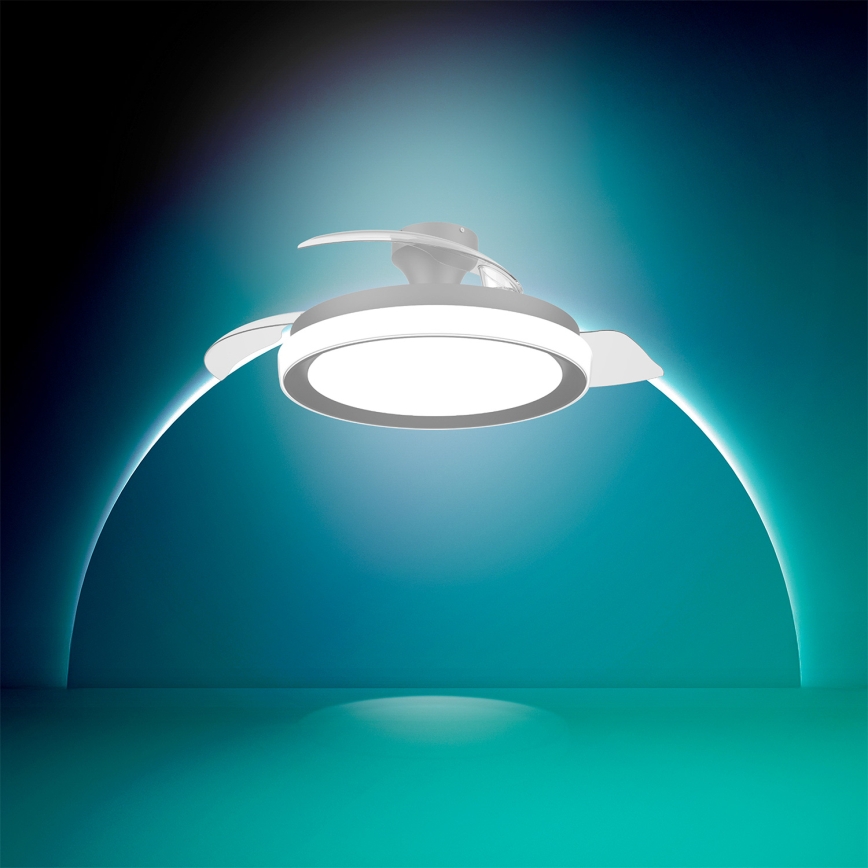 Philips - LED Stmívatelné stropní svítidlo s ventilátorem BLISS LED/35W/230V černá + dálkové ovládání