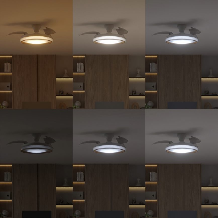 Philips - LED Stmívatelné stropní svítidlo s ventilátorem BLISS LED/35W/230V zlatá + dálkové ovládání