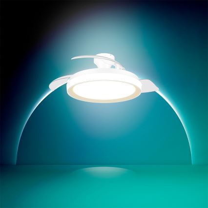Philips - LED Stmívatelné stropní svítidlo s ventilátorem BLISS LED/35W/230V zlatá + dálkové ovládání