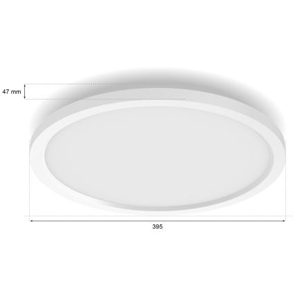 Philips - LED Stmívatelné stropní svítidlo Hue AURELLE LED/21W/230V 2200-6500K pr. 39,5 cm bílá