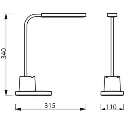 Philips - LED Stmívatelná dotyková stolní lampa BUCKET LED/7W/5V 3000/4000/5700K CRI 90