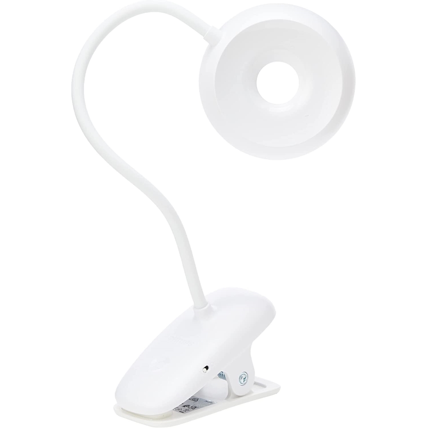 Philips - LED Stmívatelná lampa s klipem DONUTCLIP LED/3W/5V 1200 mAh CRI 90 bílá