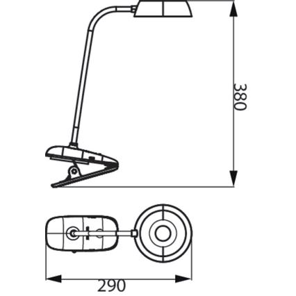 Philips - LED Stmívatelná lampa s klipem DONUTCLIP LED/3W/5V CRI 90 růžová