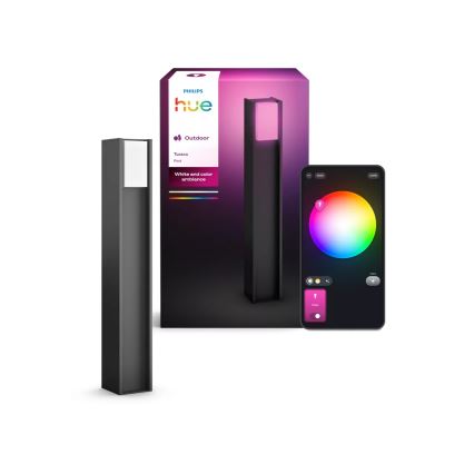 Philips - LED Stmívatelná venkovní lampa Hue TURACO 1xE27/8,1W/230V 80 cm IP44