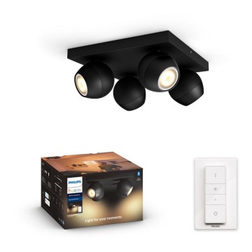 Philips - LED Stmívatelné bodové svítidlo Hue BUCKRAM 4xGU10/5W/230V + dálkové ovládání 