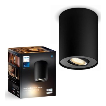 Philips - LED Stmívatelné bodové svítidlo Hue PILLAR 1xGU10/4,2W/230V 2200-6500K černá