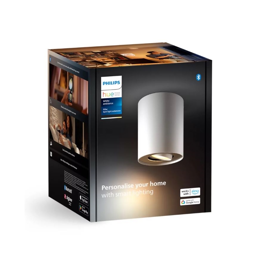 Philips - LED Stmívatelné bodové svítidlo Hue PILLAR 1xGU10/4,2W/230V 2200-6500K bílá