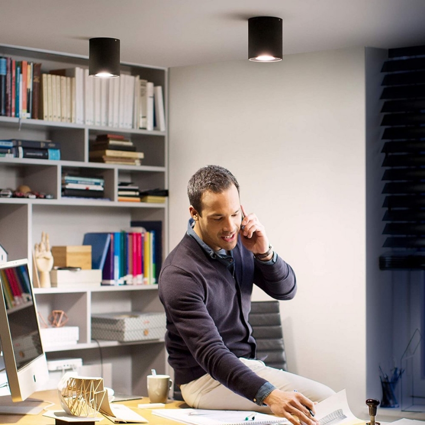 Philips - LED Stmívatelné bodové svítidlo Hue PILLAR 1xGU10/4,2W/230V 2200-6500K černá