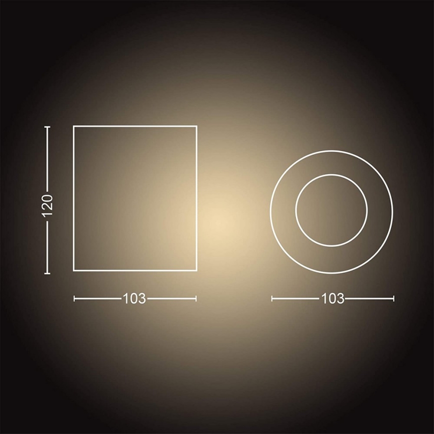 Philips - LED Stmívatelné bodové svítidlo Hue PILLAR 1xGU10/4,2W/230V 2200-6500K černá