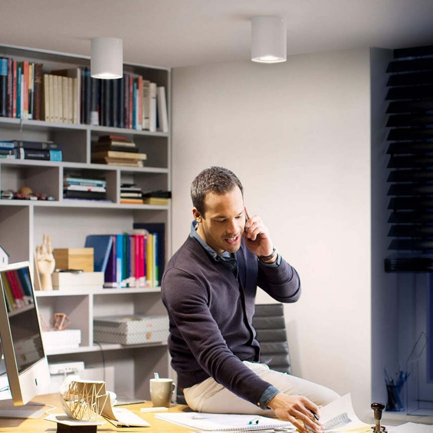 Philips - LED Stmívatelné bodové svítidlo Hue PILLAR 1xGU10/4,2W/230V 2200-6500K + dálkové ovládání bílá