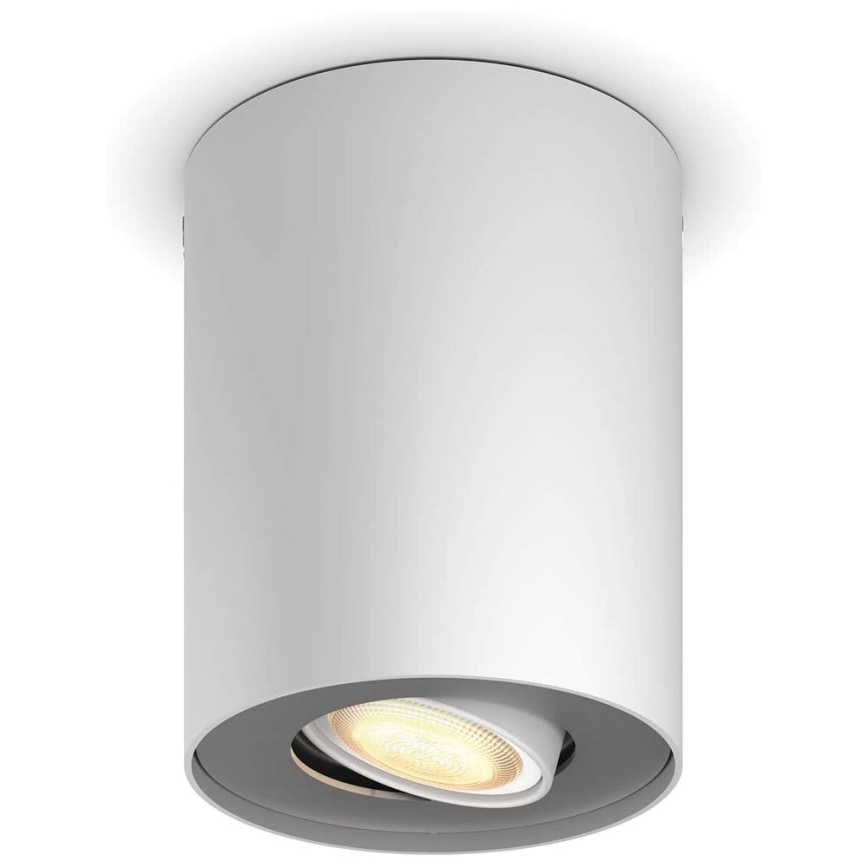 Philips - LED Stmívatelné bodové svítidlo Hue PILLAR 1xGU10/4,2W/230V 2200-6500K + dálkové ovládání bílá