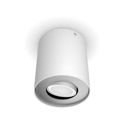 Philips - LED Stmívatelné bodové svítidlo Hue PILLAR 1xGU10/4,2W/230V 2200-6500K + dálkové ovládání bílá