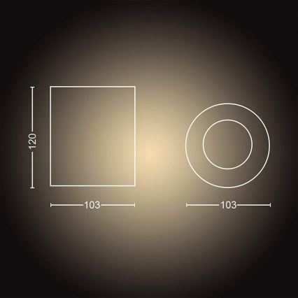 Philips - LED Stmívatelné bodové svítidlo Hue PILLAR 1xGU10/4,2W/230V 2200-6500K + dálkové ovládání bílá