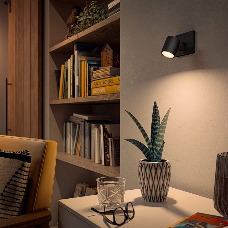 Philips - LED Stmívatelné bodové svítidlo Hue RUNNER 1xGU10/4,2W/230V 2200-6500K černá