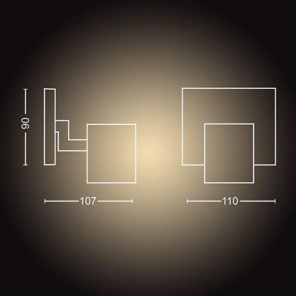 Philips - LED Stmívatelné bodové svítidlo Hue RUNNER 1xGU10/4,2W/230V 2200-6500K černá