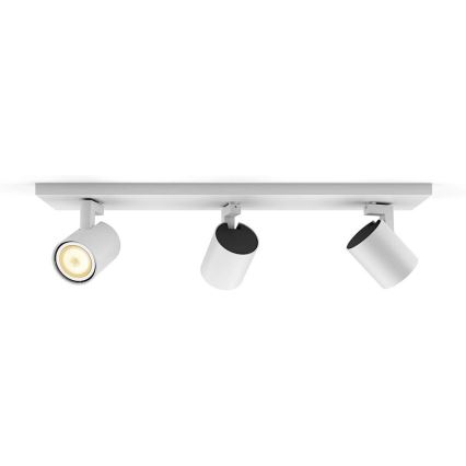 Philips - LED Stmívatelné bodové svítidlo Hue RUNNER 3xGU10/4,2W/230V 2200-6500K + dálkové ovládání bílá